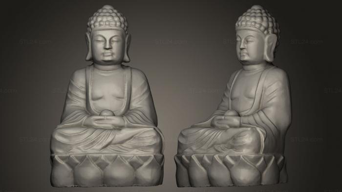 Buddha figurines (Buddha Statue 2, STKBD_0024) 3D models for cnc